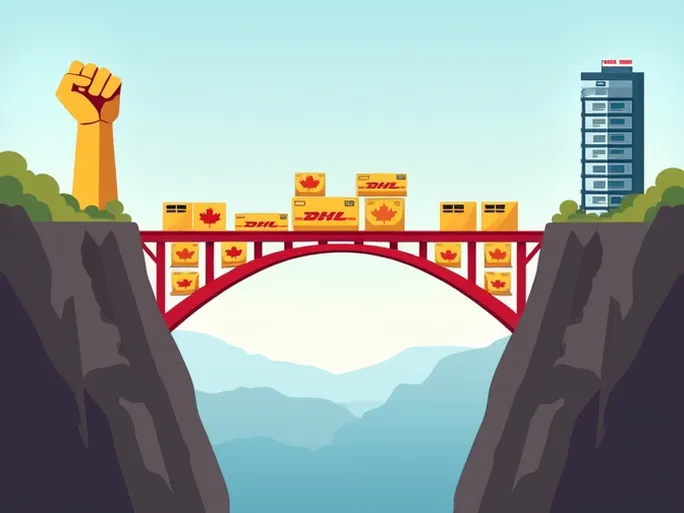 DHL Canada Workers Ratify Contract Ending Strike After Antiscab Law Test