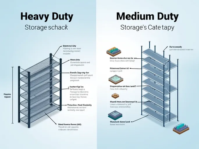 Warehouse Efficiency: Choosing Between Heavy-Duty and Medium-Duty Storage Racks
