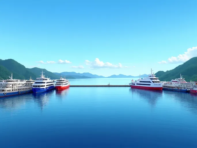 宇野港连接本州与四国的海上枢纽