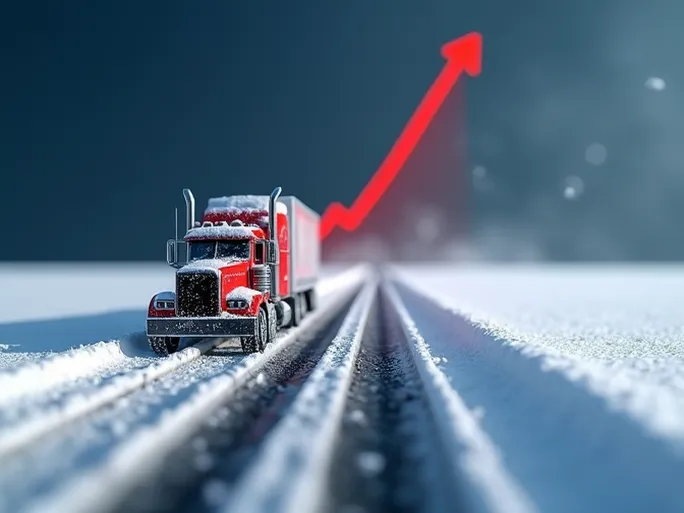 Winter Weather Spurs Recordhigh Truckload Rates in January