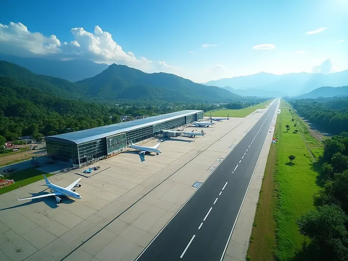 迈向天空的门户缅甸的美丽米茵基纳机场