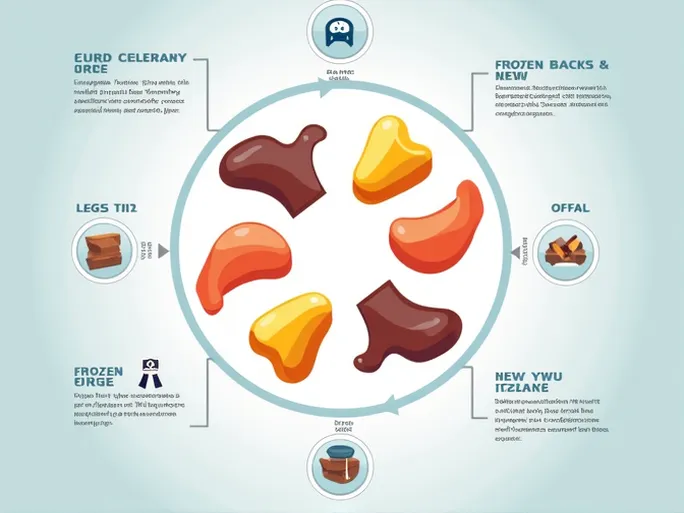 冻鸭块及杂碎的HS编码解析与税率概述