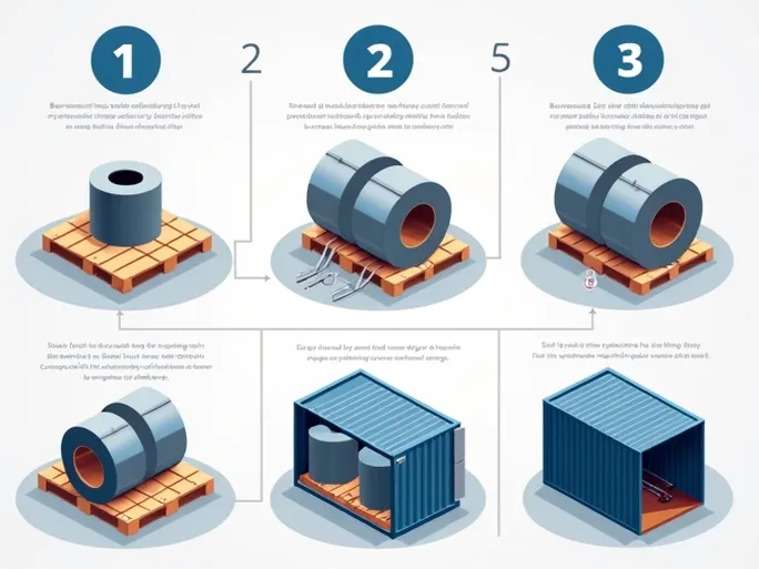 卷钢集装箱装载指南七步确保安全运输避免货损