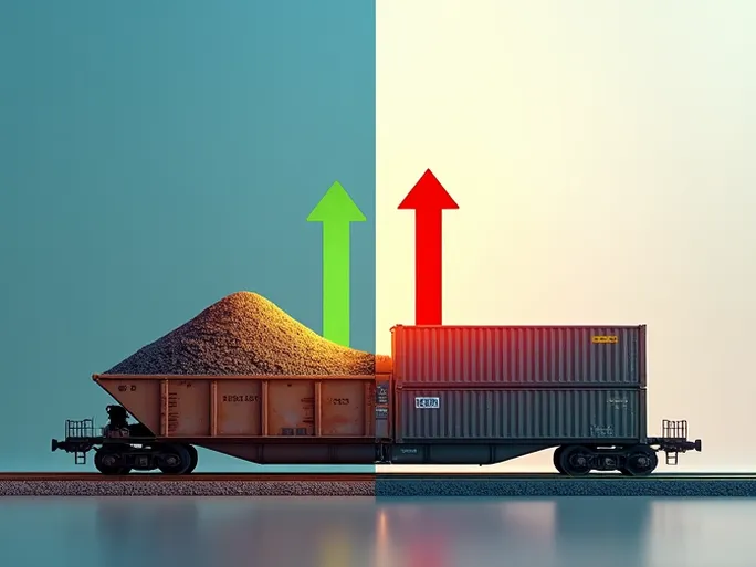 美国铁路货运量车皮增长与多式联运下滑并存2025年11月29日当周