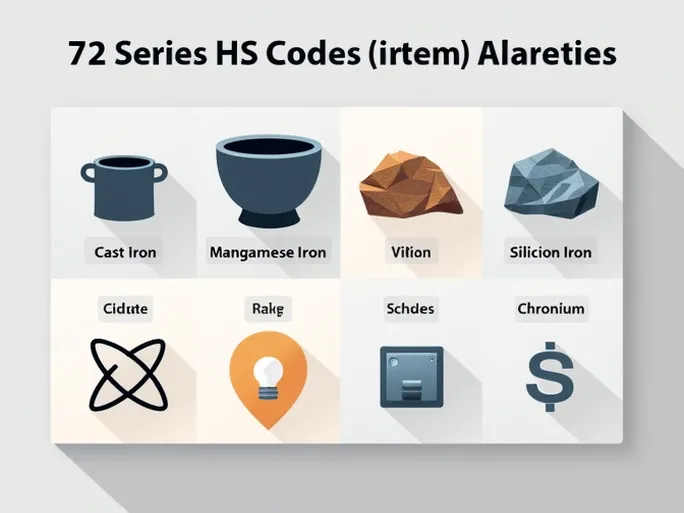 解析与分类72系列HS编码产品一览