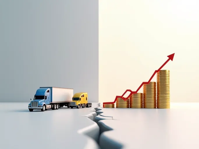 US Truckload Volume Falls Rates Rise in September
