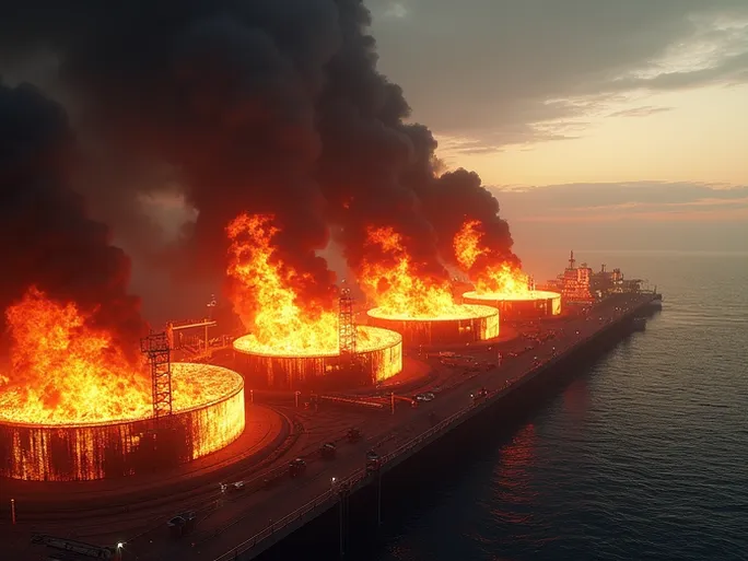 Drone Attack Ignites Fuel Tanks at Russian Port Forces Evacuations