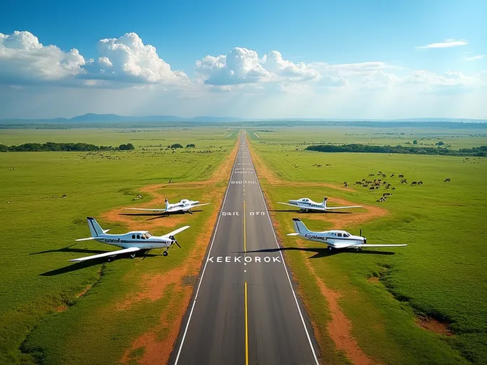 探索肯尼亚基科罗克机场隐藏在大自然中的空中门户