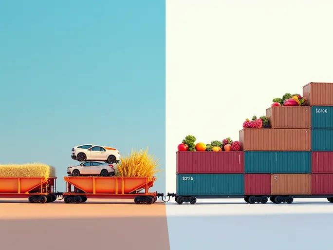 US Rail Freight Gains in Carloads Dips in Intermodal