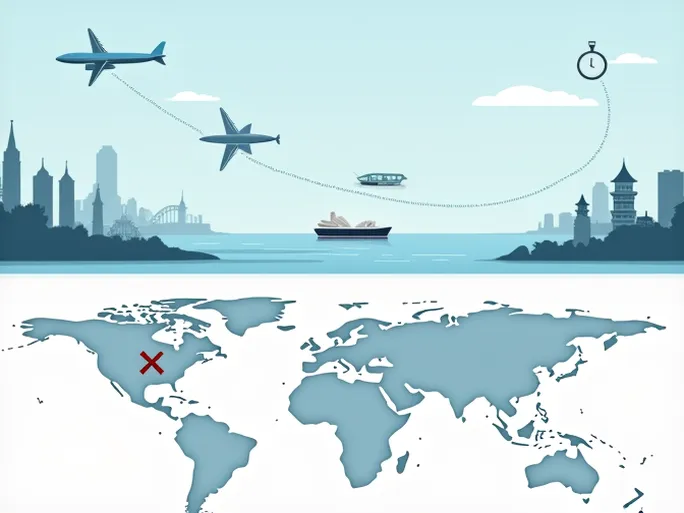 Chinaaustralia Travel Routes and Timings Compared