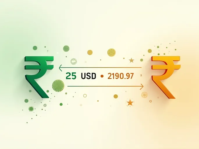 精准换汇如何将25美元转换为219097印度卢比