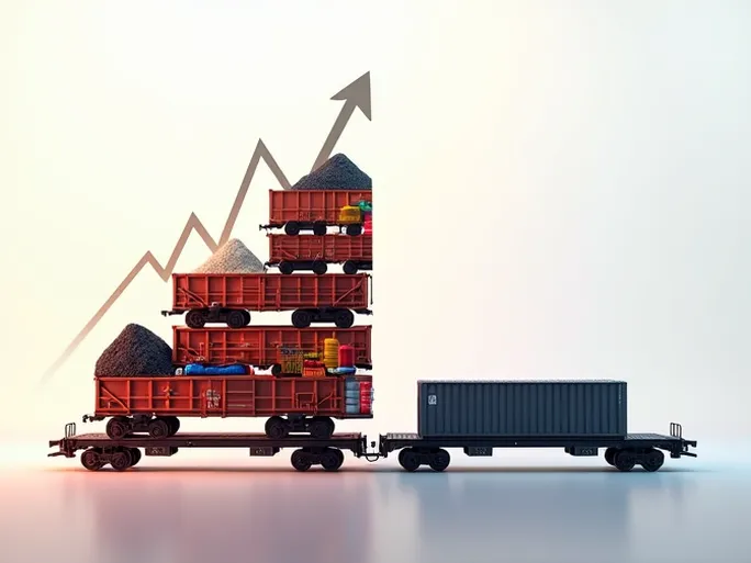 美国铁路货运量现分化车皮增长多式联运下滑行业前景几何