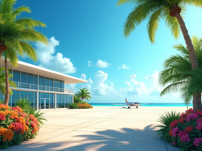 探索大安伯格岛的哈罗德查尔斯国际机场