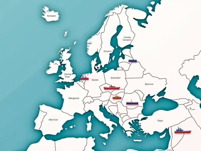 一图看懂欧洲海运货轮如何穿梭大陆连接全球