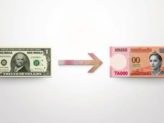 USD to THB Exchange Rate Shows 10 USD Equals 32318 THB