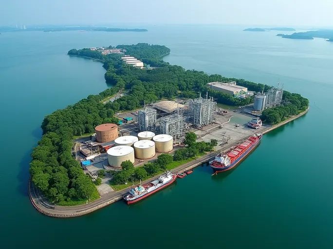 独特的普劳布科姆港口新加坡海运的战略枢纽