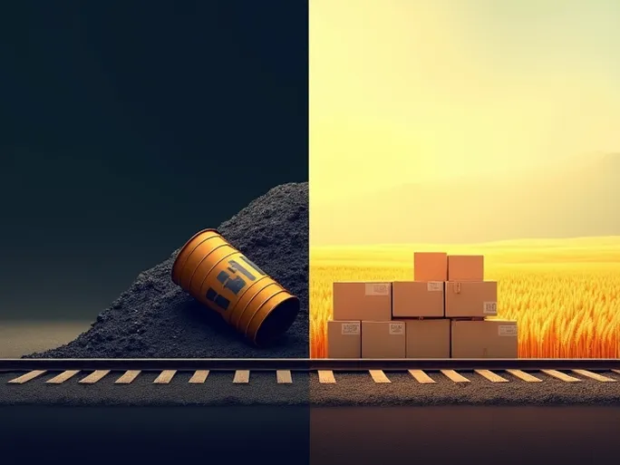 US Rail Freight Sees Shift Coal Oil Drop As Merchandise Grain Rise