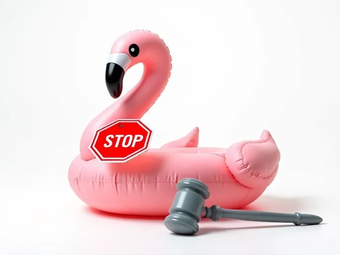 紧急预警充气火烈鸟套圈玩具专利侵权风险速自查下架