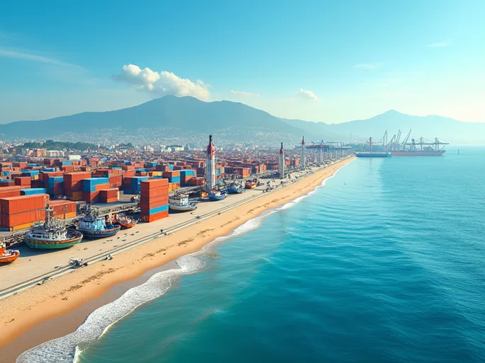 新里东杜港口安哥拉南部航运枢纽的全景探索