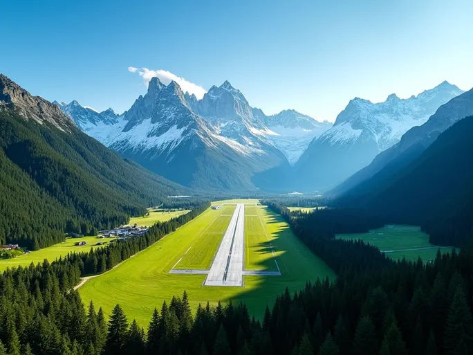 赫尔拉霍夫阿尔卑斯山中的航空枢纽