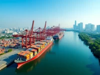 曼谷港口全景泰国贸易的枢纽与航运中心