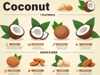 Guide to Tropical Fruits Highlights Coconuts and Nuts