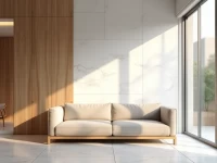 Minimalist Duplex Blends Wood and Marble for Luxurious Naturalism